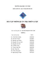 Bài tập nhóm Quản Trị Chiến Lược potx