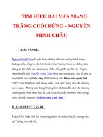 TÌM HIỂU BÀI VĂN MẢNG TRĂNG CUỐI RỪNG - NGUYỄN MINH CHÂU_2 doc