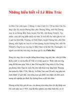 Những hiểu biết về Lê Hữu Trác pdf