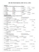 ĐỀ THI THAM KHẢO ANH VĂN 12 – SỐ 4 pot