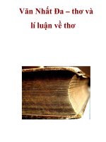 Văn Nhất Đa – thơ và lí luận về thơ _1 pptx