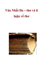 Văn Nhất Đa – thơ và lí luận về thơ _2 pot