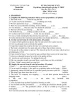 Dự thi học sinh giỏi quốc gia lớp 12 THPT Năm học 2010 -2011 Môn : TIẾNG ANH ppsx