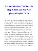 Âm mưu xâm lược Việt Nam của Pháp & Tình hình Việt Nam phong kiến giữa TK 19_3 ppt