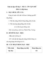 Giáo án tập viết lớp 3 - Tiết 11 : ÔN TẬP CHỮ HOA G (tiếp theo) potx