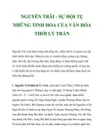 NGUYỄN TRÃI - SỰ HỘI TỤ NHỮNG TINH HOA CỦA VĂN HÓA THỜI LÝ TRẦN_1 pdf