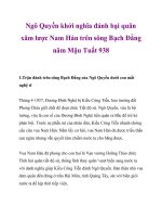 Ngô Quyền khởi nghĩa đánh bại quân xâm lược Nam Hán trên sông Bạch Đằng năm Mậu Tuất 938 pot