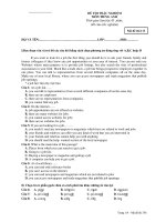 ĐỀ THI TRẮC NGHIỆM MÔN TIẾNG ANH - Mã đề thi 113 potx