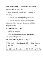 Giáo án tập viết lớp 3 - Tiết 12: ÔN CHỮ HOA H. doc