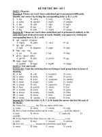 ĐỀ THI THỬ ĐH – SỐ 1 pps