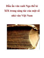 Dấu ấn văn xuôi Nga thế kỉ XIX trong sáng tác của một số nhà văn Việt Nam pptx