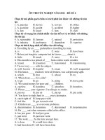 ÔN THI TỐT NGHIỆP NĂM 2011 - ĐỀ SỐ 2 pptx