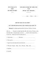 MẪU ĐƠN ĐỀ NGHỊ CẤP GIẤY PHÉP ĐƯA THÍ SINH ĐI THAM DỰ CUỘC THI HOA HẬU QUỐC TẾ pptx