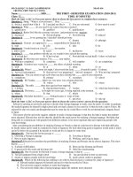 THE FIRST SEMESTER EXAMINATION(2010-2011) - Mã đề: 456 pdf