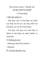Giáo án tiếng việt lớp 5 - Tập làm văn: LUYỆN TẬP TẢ NGƯỜI ( Tả hoạt động) pdf