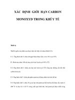 XÁC ĐỊNH GIỚI HẠN CARBON MONOXYD TRONG KHÍ Y TẾ pps