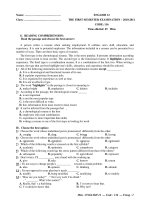 ENGLISH 12 THE FIRST-SEMESTER EXAMINATION – 2010-2011 CODE: 116 docx