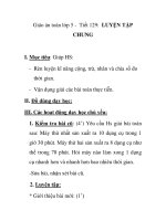 Giáo án toán lớp 5 - Tiết 129: LUYỆN TẬP CHUNG ppt