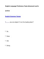English Language Proficiency Tests-Advanced Level''''sarchiveEnglish Grammar potx