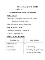 Giáo án tiếng việt lớp 2 - LUYỆN TỪ VÀ CÂU: Từ ngữ về đồ dùng và công việc trong nhà potx