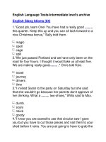 English Language Tests-Intermediate level''''s archive English Slang Idioms (84) potx