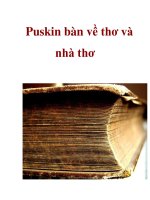 Puskin bàn về thơ và nhà thơ _1 pot