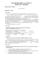 KỲ THI HSG ĐBCL LẦN THỨ 17 LONG AN - NĂM 2011 ppt