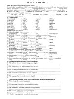 ĐỀ KIỂM TRA ANH VĂN - 2 potx