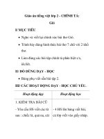 Giáo án tiếng việt lớp 2 - CHÍNH TẢ: Gió doc