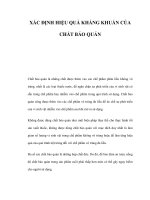 XÁC ĐỊNH HIỆU QUẢ KHÁNG KHUẨN CỦA CHẤT BẢO QUẢN pdf
