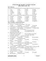 LUYỆN THI THỬ ĐẠI HỌC CAO ĐẲNG NĂM 2011 MÔN: TIẾNG ANH – T11 docx