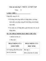 Giáo án toán lớp 5 - Tiết 51 : LUYỆN TẬP ppt