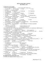 ĐỀ ÔN THI ĐẠI HỌC NĂM 2011 MÔ: TIẾNG ANH pps