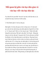 Mối quan hệ giữa văn học dân gian và văn học viết văn học dân tộc_2 pps