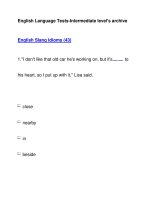 English Language Tests-Intermediate level''''s archiveEnglish Slang Idioms (43) pot