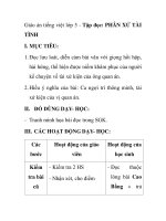 Giáo án tiếng việt lớp 5 - Tập đọc: PHÂN XỬ TÀI TÌNH ppt