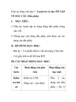 Giáo án tiếng việt lớp 5 - Luyện từ và câu: ÔN TẬP VỀ DẤU CÂU (Dấu phẩy) pptx