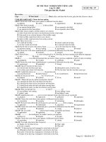 ĐỀ THI TRẮC NGHIỆM MÔN TIẾNG ANH Lớp 12 – MÃ ĐỀ THI: 327 doc