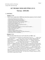 KỲ THI HỌC SINH GIỎI TỈNH LẦN X Năm học : 2010-2011 doc