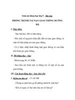 Giáo án khoa học lớp 5 - Bài dạy: PHÒNG TRÁNH TAI NẠN GIAO THÔNG ĐƯỜNG BỘ ppt