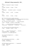 Đề thi thử TN tiếng Anh năm 2011 – Đề 2 ppt