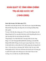 KHÁI QUÁT VỀ TÌNH HÌNH CHÍNH TRỊ-XÃ HỘI NƯỚC MỸ (1945-2000) doc
