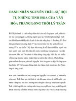 DANH NHÂN NGUYỄN TRÃI - SỰ HỘI TỤ NHỮNG TINH HOA CỦA VĂN HÓA THĂNG LONG THỜI LÝ TRẦN_3 potx