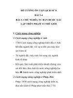 ĐỀ CƯƠNG ÔN TẬP LỊCH SỬ 8 BÀI 3-4 pps