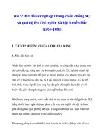 Bài 5: Mở đầu sự nghiệp kháng chiến chống Mỹ và quá độ lên Chủ nghĩa Xã hội ở miền Bắc (1954-1960_1 pptx