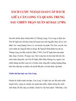 SÁCH LƯỢC NGOẠI GIAO CẤP BÁCH GIỮA CÀN LONG VÀ QUANG TRUNG SAU CHIẾN TRẬN XUÂN KỈ DẬU (1789) pdf