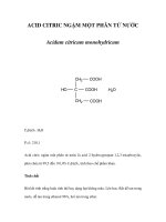 ACID CITRIC NGẬM MỘT PHÂN TỬ NƯỚC pdf