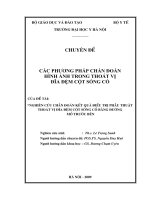 Các phương pháp chẩn đoán hình ảnh trong thoát vị đĩa đệm cột sống cổ