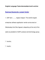 English Language Tests-Intermediate level''''s archiveBusiness Buzzwords: Largest Vendor pot