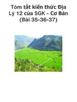 Tóm tắt kiến thức Địa Lý 12 của SGK - Cơ Bản (Bài 35-36-37) pdf
